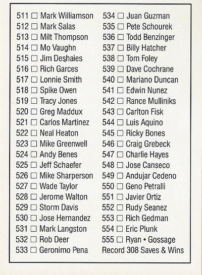 Checklist: 478-555  baseball card collectible - Main Image 2