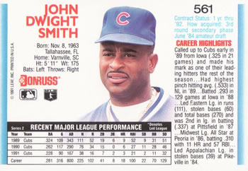 Dwight Smith  baseball card collectible - Main Image 2