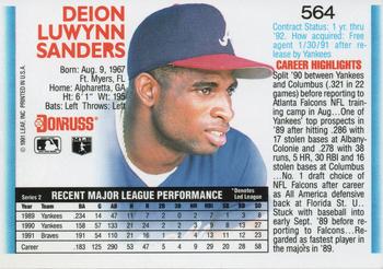 Deion Sanders  baseball card collectible - Main Image 2