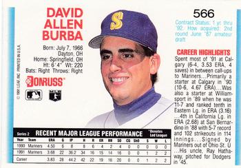 Dave Burba  baseball card collectible - Main Image 2