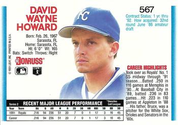 Dave Howard  baseball card collectible - Main Image 2