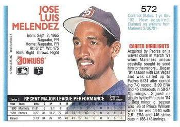 Jose Melendez  baseball card collectible - Main Image 2