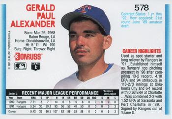 Gerald Alexander  baseball card collectible - Main Image 2