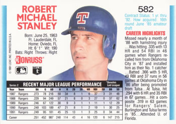 Mike Stanley  baseball card collectible - Main Image 2