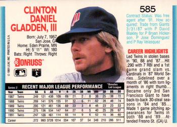 Dan Gladden  baseball card collectible - Main Image 2