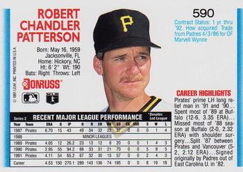 Bob Patterson  baseball card collectible - Main Image 2