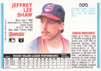 Jeff Shaw  baseball card collectible - Main Image 2