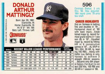 Don Mattingly  baseball card collectible - Main Image 2