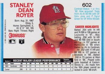 Stan Royer  baseball card collectible - Main Image 2