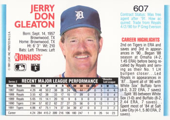 Jerry Don Gleaton  baseball card collectible - Main Image 2