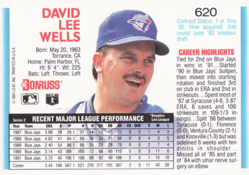 David Wells  baseball card collectible - Main Image 2