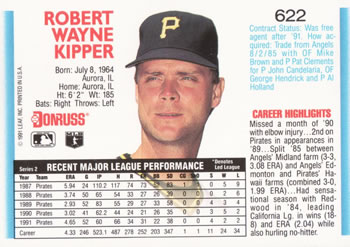 Bob Kipper  baseball card collectible - Main Image 2