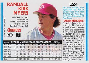 Randy Myers  baseball card collectible - Main Image 2