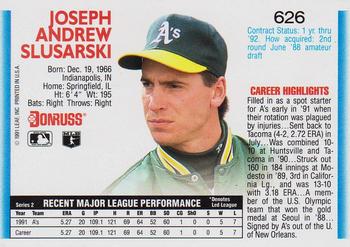 Joe Slusarski  baseball card collectible - Main Image 2