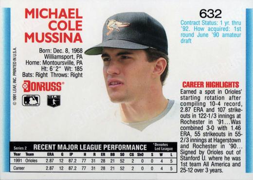 Mike Mussina  baseball card collectible - Main Image 2