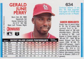 Gerald Perry  baseball card collectible - Main Image 2