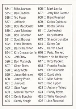 Checklist: 551-626  baseball card collectible - Main Image 2