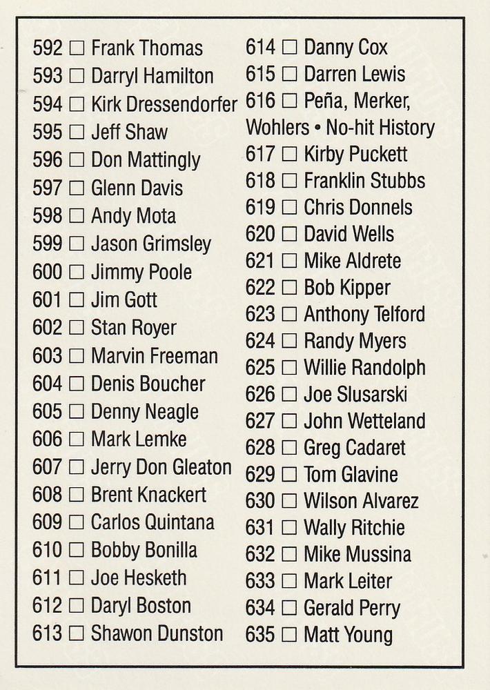 Checklist: 556-635  baseball card collectible - Main Image 2