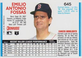 Tony Fossas  baseball card collectible - Main Image 2