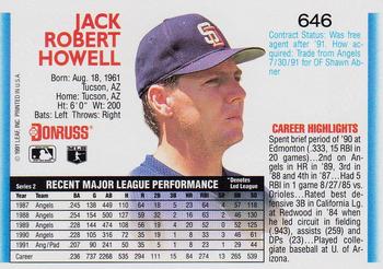 Jack Howell  baseball card collectible - Main Image 2