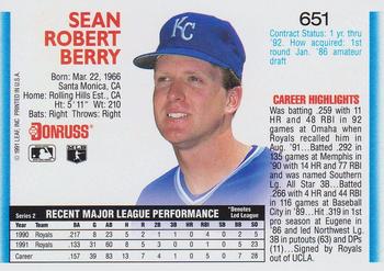 Sean Berry  baseball card collectible - Main Image 2