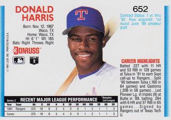 Donald Harris  baseball card collectible - Main Image 2