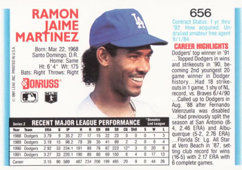 Ramon Martinez  baseball card collectible - Main Image 2