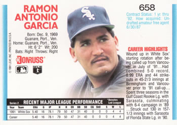 Ramon Garcia  baseball card collectible - Main Image 2