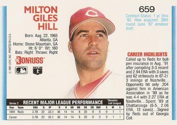 Milt Hill  baseball card collectible - Main Image 2