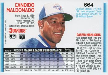 Candy Maldonado  baseball card collectible - Main Image 2