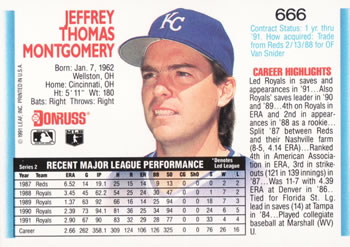 Jeff Montgomery  baseball card collectible - Main Image 2