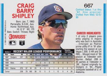 Craig Shipley  baseball card collectible - Main Image 2