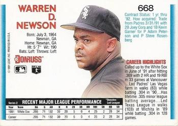 Warren Newson  baseball card collectible - Main Image 2
