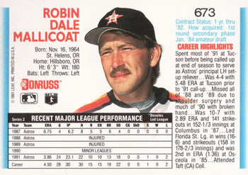 Rob Mallicoat  baseball card collectible - Main Image 2