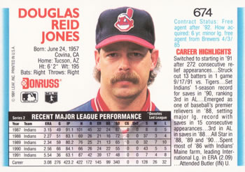 Doug Jones  baseball card collectible - Main Image 2