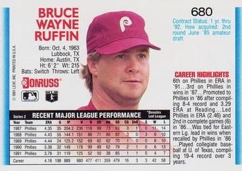 Bruce Ruffin  baseball card collectible - Main Image 2
