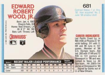 Ted Wood  baseball card collectible - Main Image 2