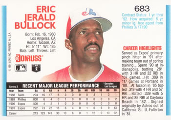 Eric Bullock  baseball card collectible - Main Image 2
