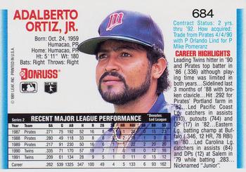 Junior Ortiz  baseball card collectible - Main Image 2