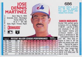 Dennis Martinez  baseball card collectible - Main Image 2