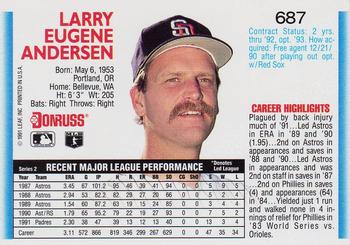 Larry Andersen  baseball card collectible - Main Image 2