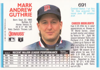 Mark Guthrie  baseball card collectible - Main Image 2