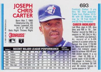 Joe Carter  baseball card collectible - Main Image 2