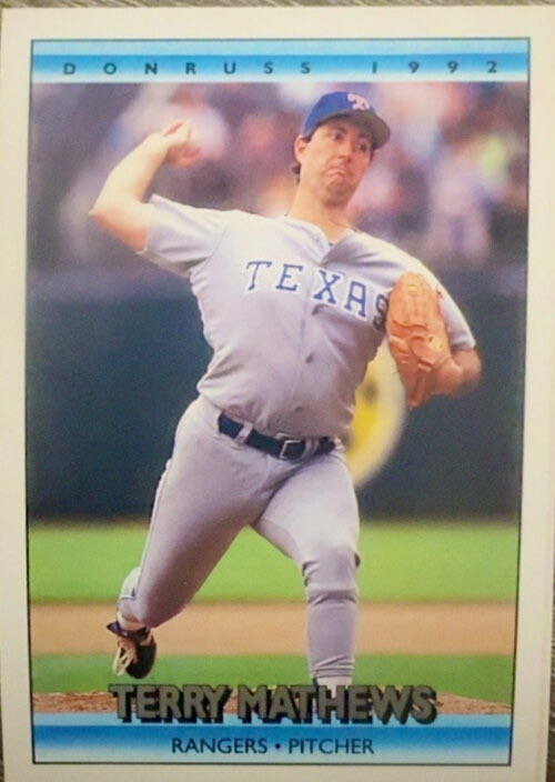 Terry Mathews  baseball card collectible - Main Image 3