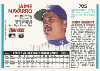 Jaime Navarro  baseball card collectible - Main Image 2