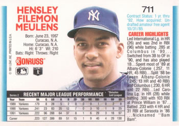 Hensley Meulens  baseball card collectible - Main Image 2