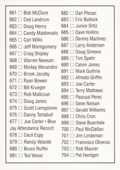 Checklist: 627-704  baseball card collectible - Main Image 2