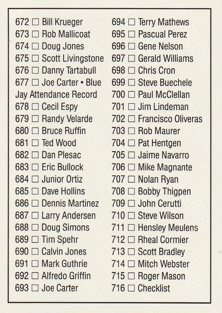 Checklist: 636-716  baseball card collectible - Main Image 2