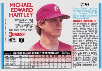 Mike Hartley  baseball card collectible - Main Image 2