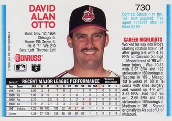 Dave Otto  baseball card collectible - Main Image 2